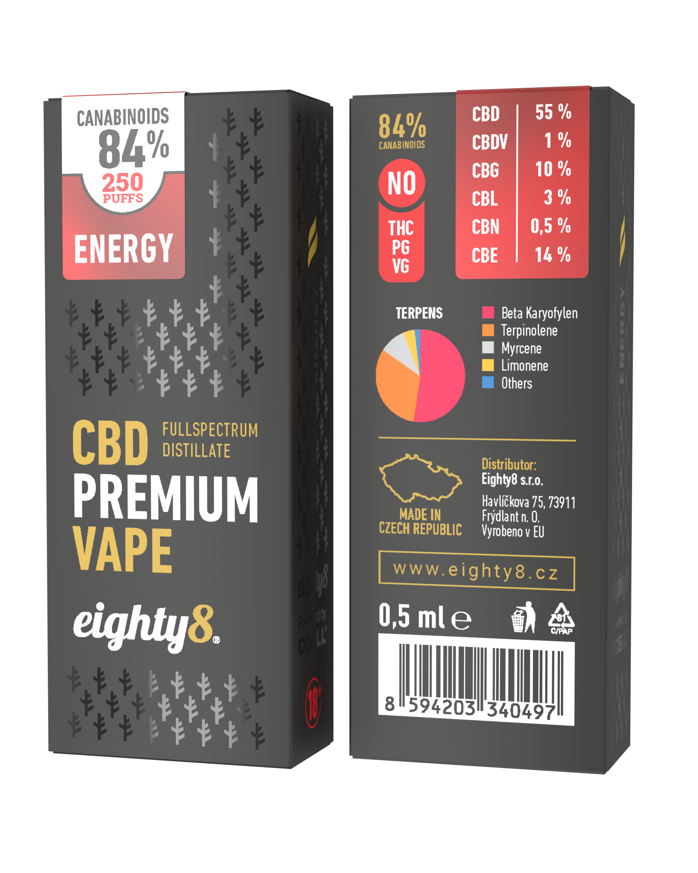 Eighty8 CBD Premium Vape - Energy – Cannady Shop