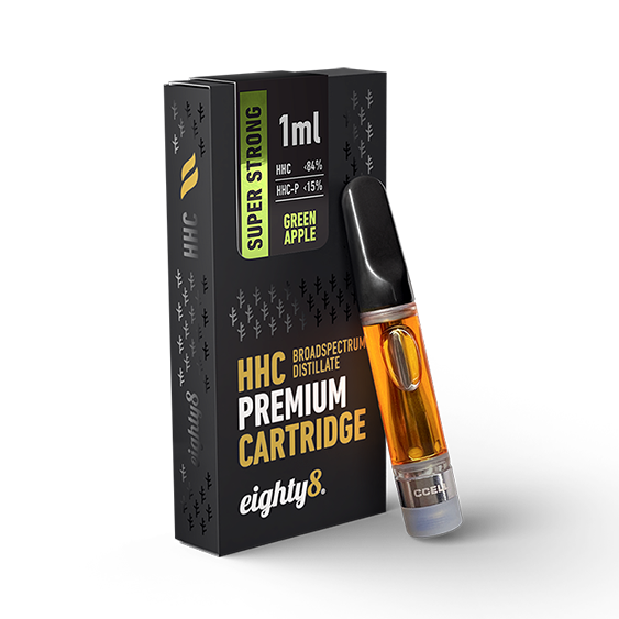 Eighty8 Super Strong Premium VAPE Cartridge Green Apple - 1ml