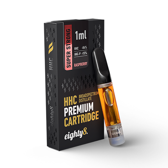 Eighty8 Super Strong Premium VAPE Cartridge Rapberry - 1ml – Cannady Shop