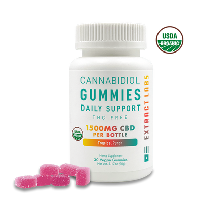 Organic CBD Isolate Gummies | Daily Support | Tropical Punch | Vegan