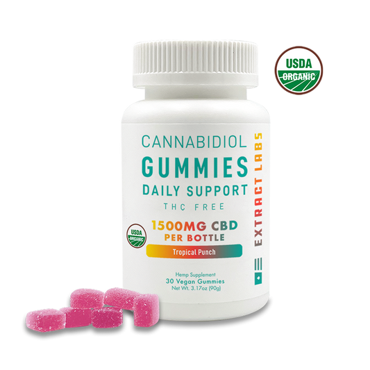 Organic CBD Isolate Gummies | Daily Support | Tropical Punch | Vegan