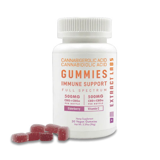 Extract Labs CBGA CBDA Vegan Gummies with Vitamin C | Immune Support | Elderberry