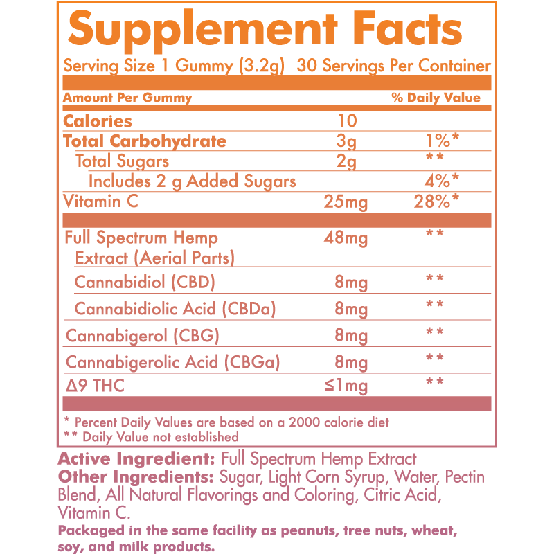 Extract Labs CBGA CBDA Vegan Gummies with Vitamin C | Immune Support | Elderberry