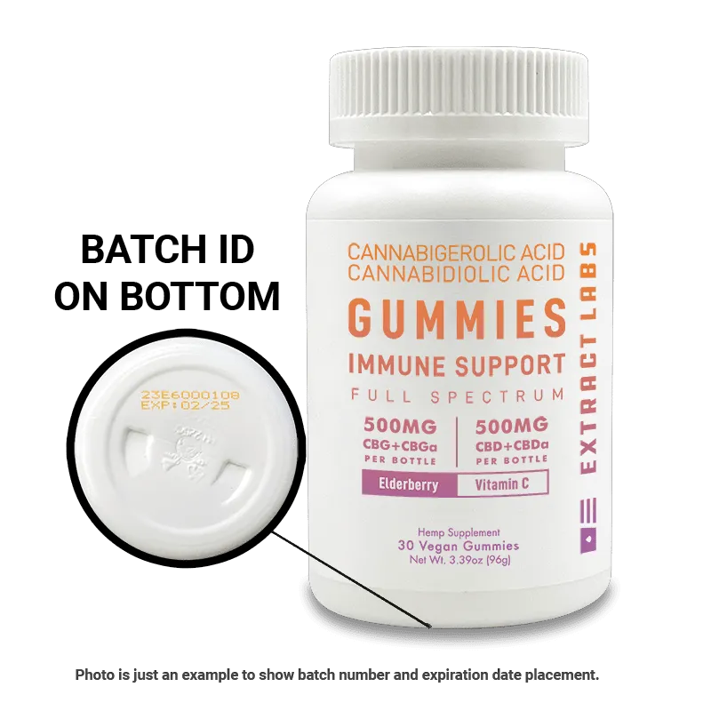 Extract Labs CBGA CBDA Vegan Gummies with Vitamin C | Immune Support | Elderberry