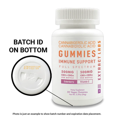 Extract Labs CBGA CBDA Vegan Gummies with Vitamin C | Immune Support | Elderberry