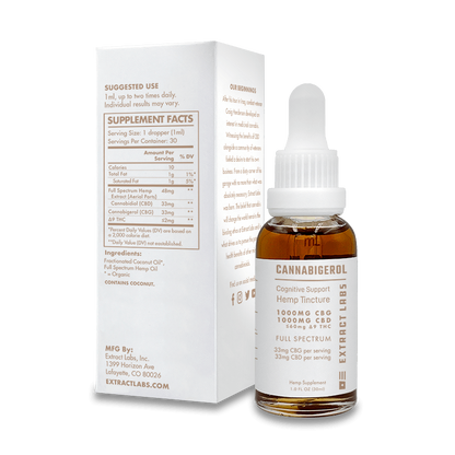 Extract Labs Cognitive Support CBG/CBD Oil | Full Spectrum