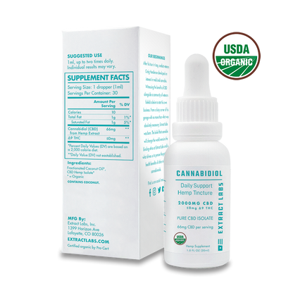 Extract Labs Organic CBD Isolate Oil | Daily Support