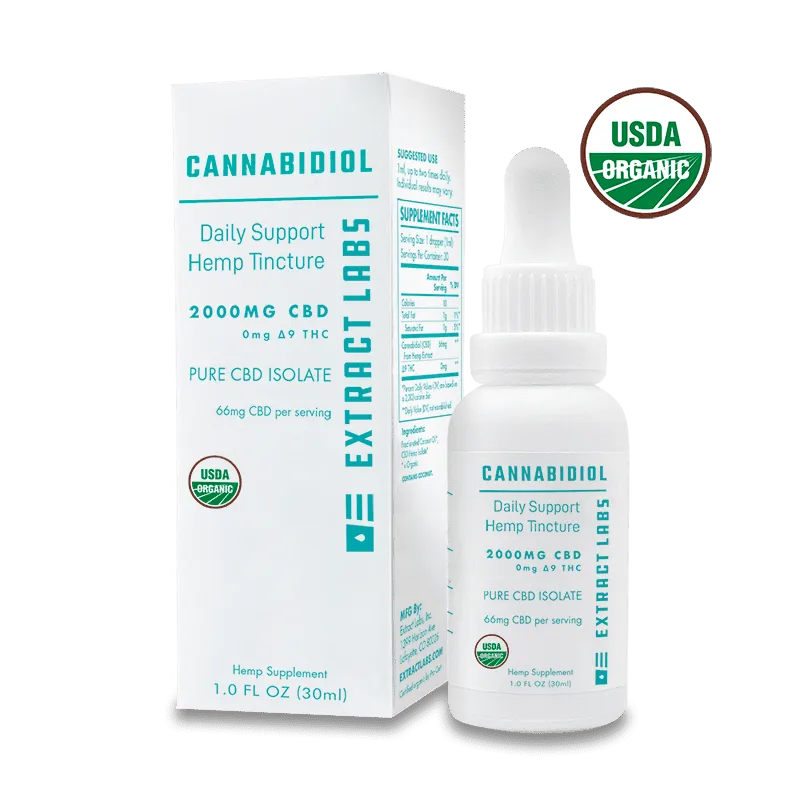 Extract Labs Organic CBD Isolate Oil | Daily Support