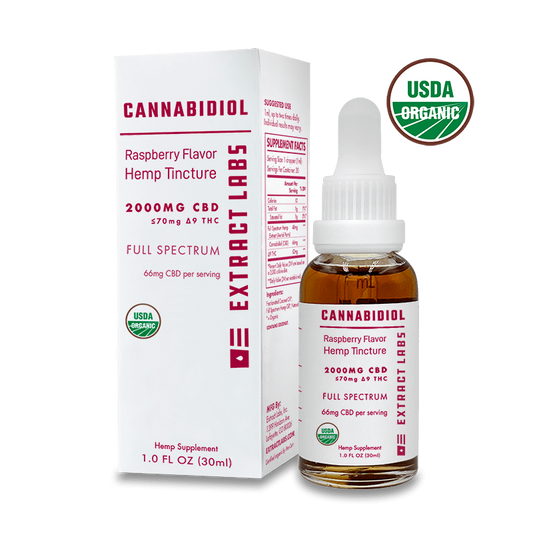 Extract Labs Organic CBD Oil Raspberry Flavour | Full Spectrum