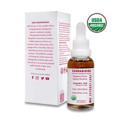 Extract Labs Organic CBD Oil Raspberry Flavour | Full Spectrum