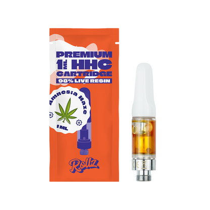 Rollz 98% Live Resin VAPE Cartridge Amnesia Haze 1ml