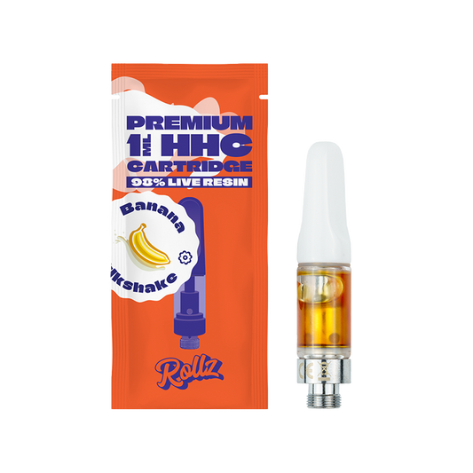 Rollz 98% Live Resin VAPE Cartridge Banana Milkshake 1ml