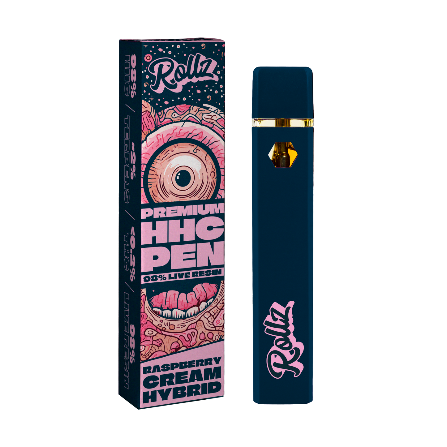 Rollz Hybrid 98% Disposable Vape Raspberry Cream 2ml