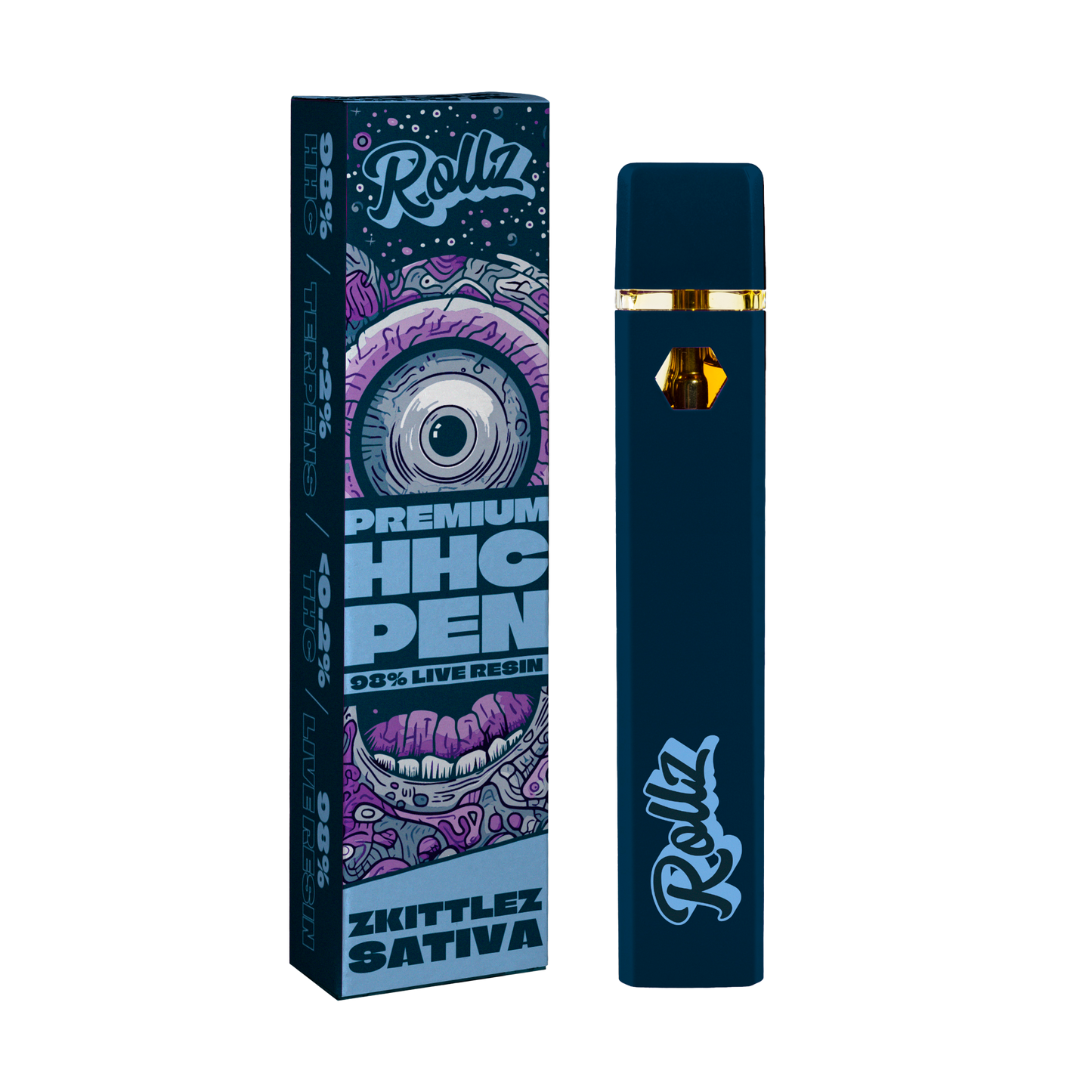 Rollz Sativa 98% Disposable Vape Zkittlez 2ml