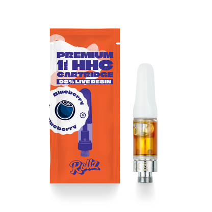 Rollz 98% Live Resin VAPE Cartridge Blueberry 1ml